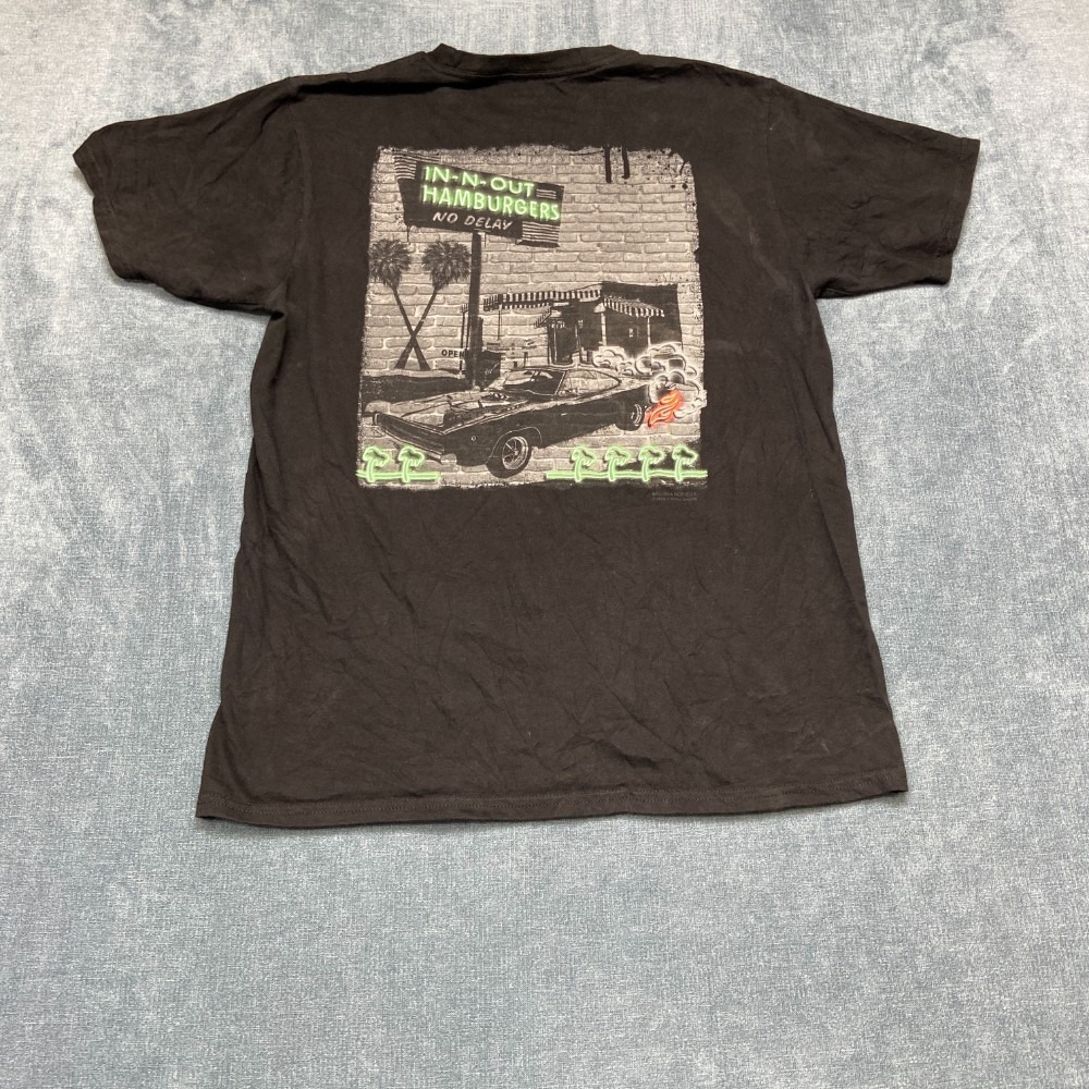 In-N-Out Burger T-Shirt Mens Medium Black Cotton Dark Wash Graphic Print Casual